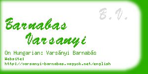 barnabas varsanyi business card